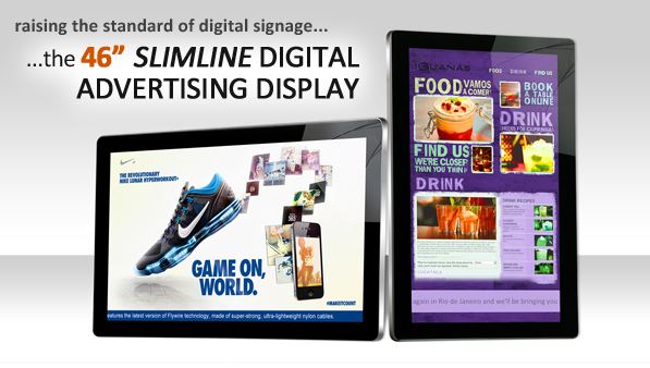 New Upgraded 46″ Slimline Digital Advertising Displays