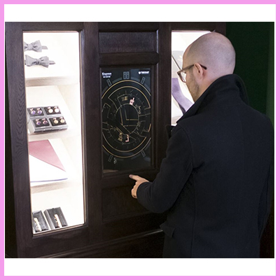 CDS mr porter transparent display