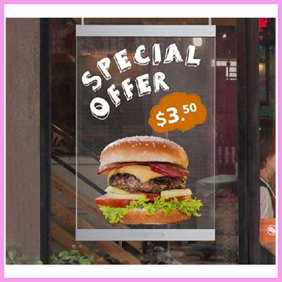 CDS Transparent LED Window Poster Displays