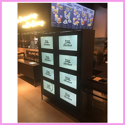 True Chicken Grab ‘n’ Go Station install using CDS Transparent LCDs