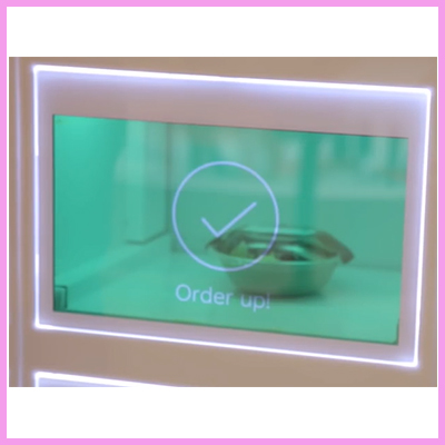 Touch Transparent Screen in Motorised Restaurant