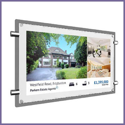 Rod Powered Digital Signage for Window Displays