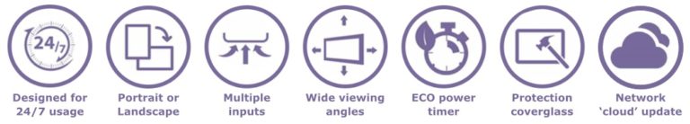 Crystal digital signage icons